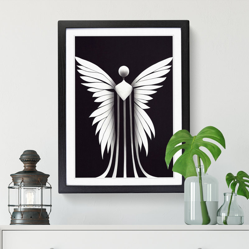 Unique Angel Vol.5 - Wall Art, Black, 64cm H x 46cm W x 2cm D