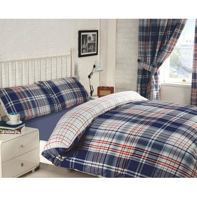 Brandon Check Argyle Duvet Cover Set with Pillowcases Included