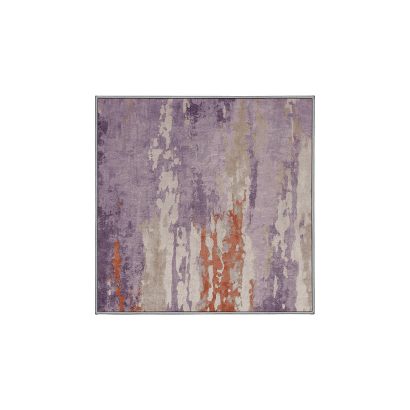 Tapis gris soyeux et moelleux, Carré 4 pi