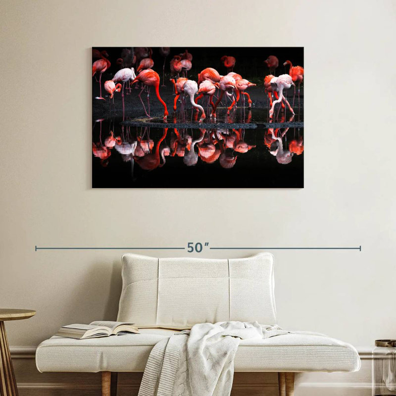 Flamant rose, H 26 po x l 39 po