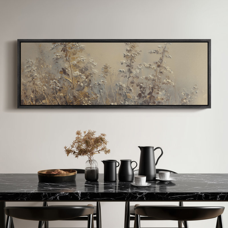 Impression sur toile encadrée, "Extra Large", H 20 po x l 60 po, Noir