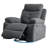 Power Recliner Glider Chair With Bluetooth Speaker 270 Degree Swivel With LED Light Side Arm With Storage Pockets USB+Type C Charging Port Button Control Retractable Footrest Adjustable Backrest DG-1102132641