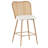 Rattan Counter Height Bar Stools, 26'' Modern Boucle Counter Stools With Butterfly Cane Back, Wicker Counter Stools For Kitchen,Home Bar,Restaurant,Set Of 2, White-1863745101