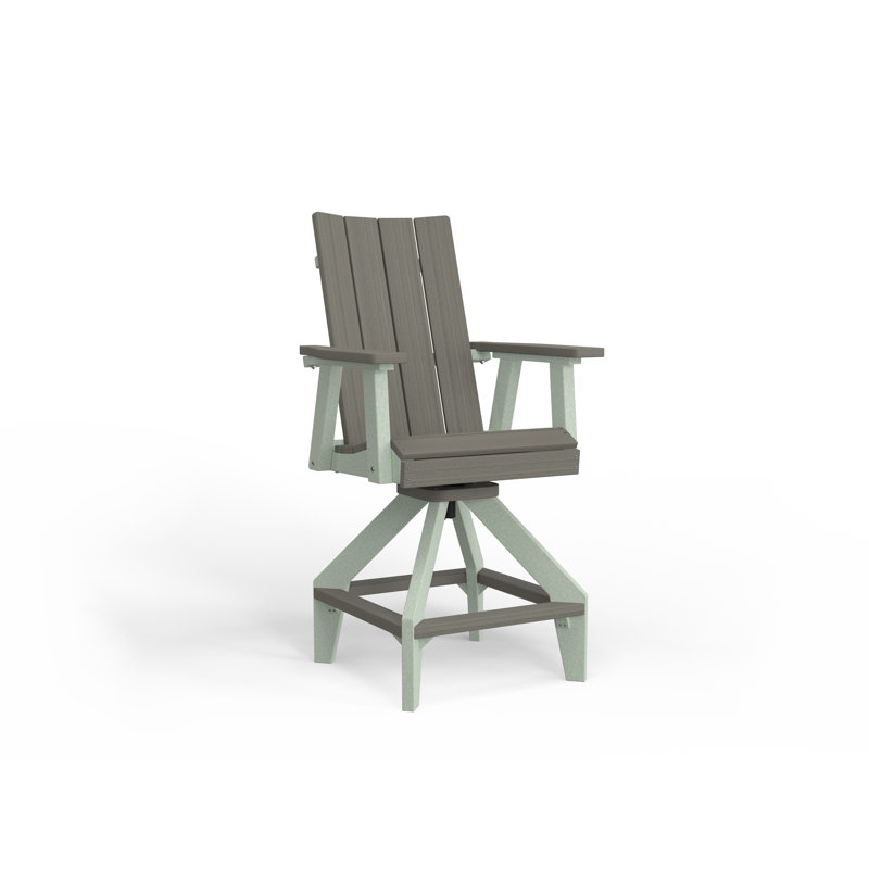 SOL Outdoor Bar Stool, Seafoam, Black