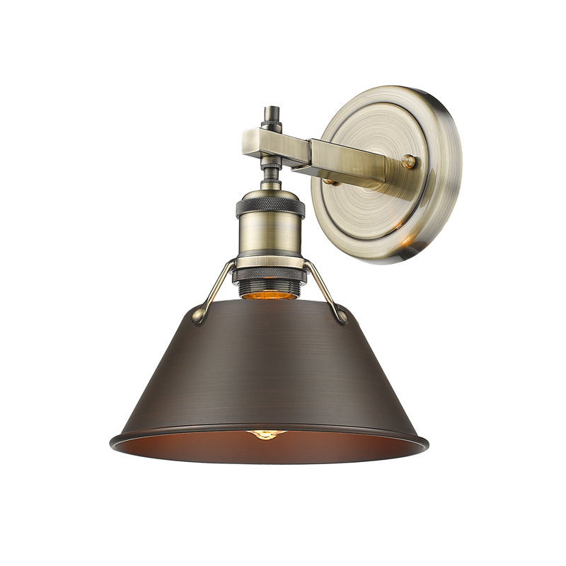 Felda Vanity Light, Rubbed Bronze, Aged Brass