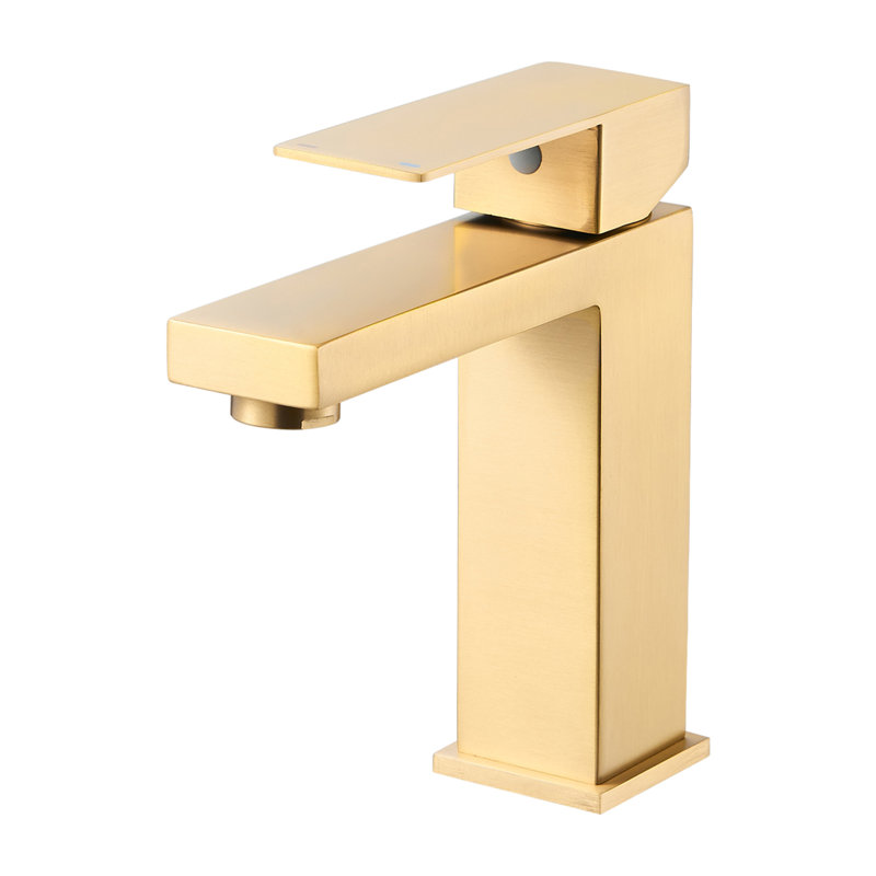 Single-Hole Single-handle Bathroom Faucet, Brushed Gold