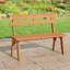 Banc d'extérieur en bois avec dossier ergonomique en bois d'acacia massif, support de poids de 800 lb
