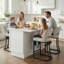 Tabouret de bar moderne en similicuir avec cadre en métal, ensemble de 6 tabourets de bar modernes à hauteur de comptoir avec découpe-1771480964-1771480968