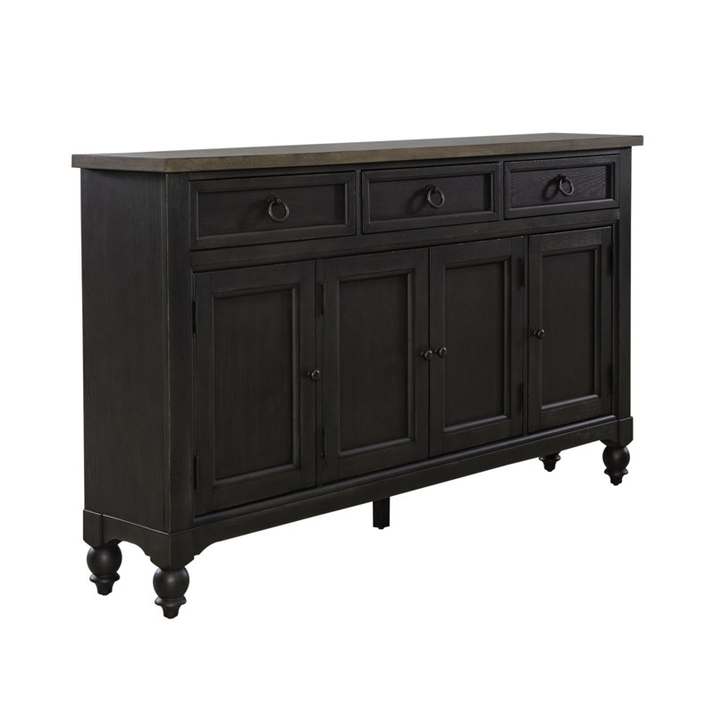Jaclyn 72" Wide Dining Buffet, Black