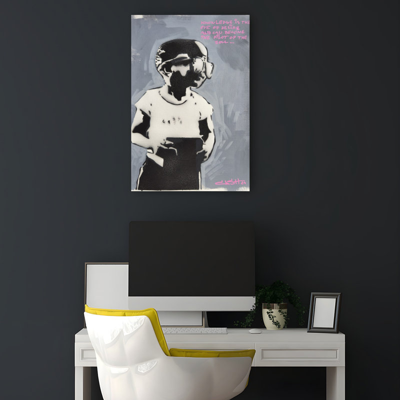 Art mural contemporain contemporain, H 18 po x l 12 po