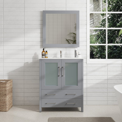  Ensemble de meuble-lavabo simple 30 "avec miroir