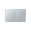 Armoire de rangement à double porte avec miroir pour salle de bain et cuisine, H 19,7 po x l 31,5 po, 3 tablettes, blanc, armoire de rangement pour miroir de salle de bain et de cuisine simple et facile à installer, 31,5 po, tablettes à l'intérieur, facile à assembler-1231050524