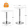 Ojavi Bistro Pub Table Round Adjustable Height Bar Cocktail Table Dining Table with Chrome Base