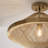 19.75W x 16.25H 1-Light Dual Mount Pendant in Matte Brass with Mango Wood and Handwrapped Jute Rope