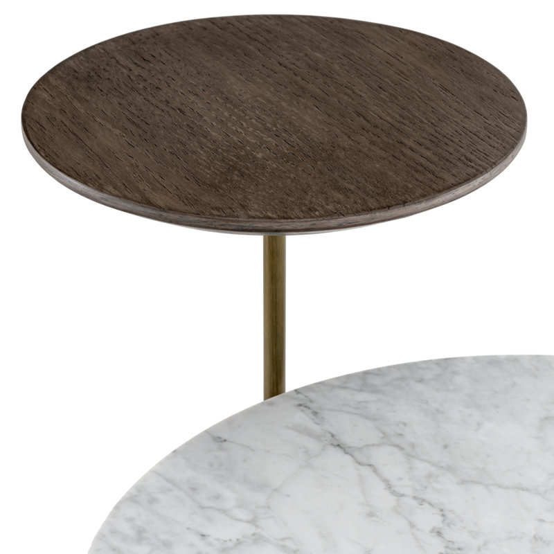 Side Table Faye Brushed Brass Finish - Base