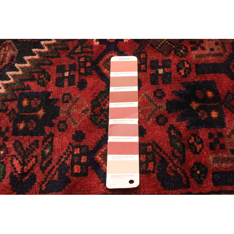 Tapis rouge noué à la main unique 4 pi 7 po x 7 pi 1 po Andelz