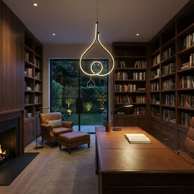 Halo Spiral Heart LED Chandelier