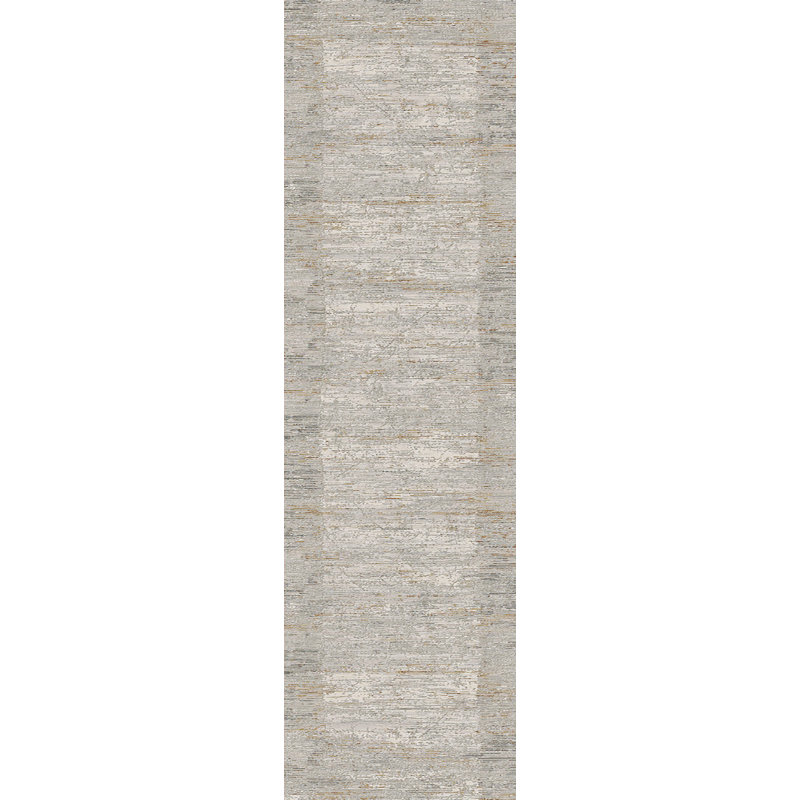 Tapis ivoire / gris Hayaa, Tapis de couloir 2 pi 2 po x 7 pi 7 po