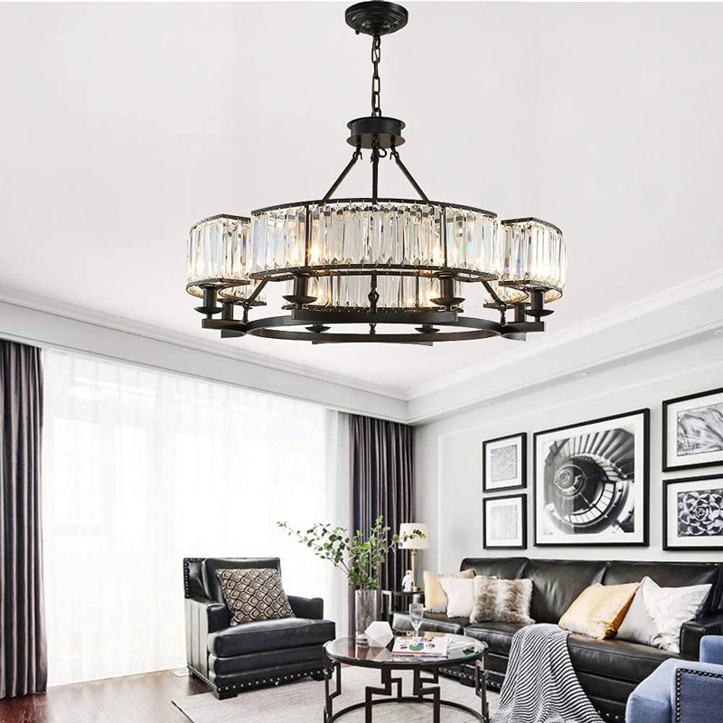 Jaswinder 8 - Light Wagon Wheel Chandelier