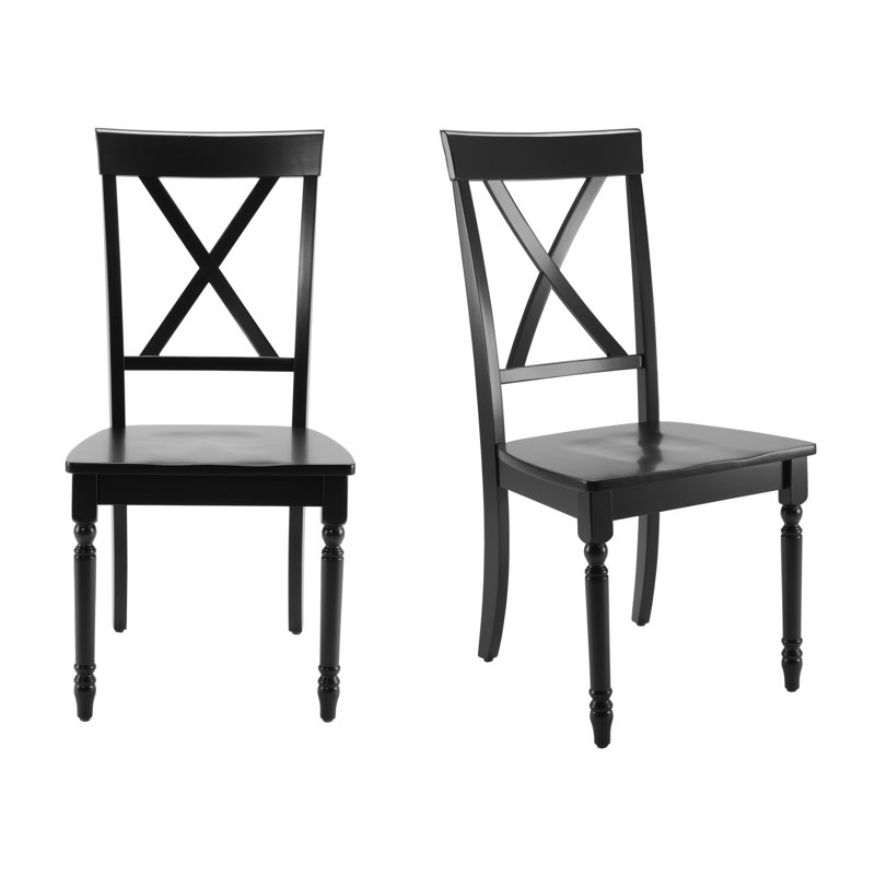 Sterling 18.9'' W Manufactured Wood Side Chair, Black
