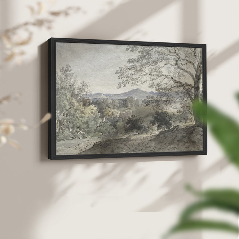 Paysages rétro-CCDCLXXII-impression encadrée - réaménageable, H 11 po x l 14 po, Noir