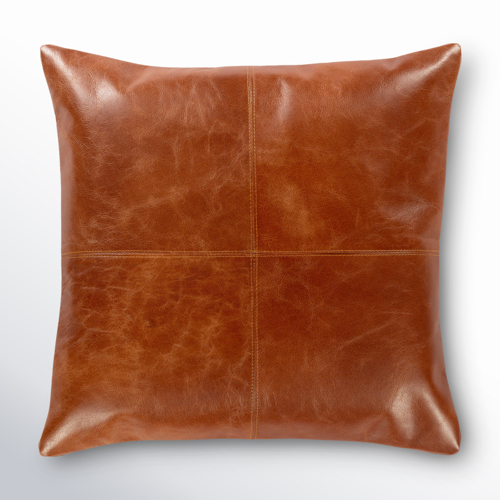 Emily Leather/Suede Throw Pillow, Pillow Cover Only - No Insert