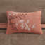 Édredon 7 pièces grand corail - literie en faux suède avec 2 taies décoratives, coussins décoratifs carrés, 1 coussin et jupe de lit-127366274-127366276