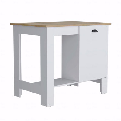 Kitchen Island, Single Door Cabinet, Shelf