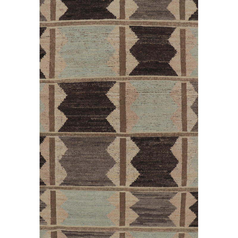 Scandinavian Wool Geometric Area Rug, Rectangle 12' x 15'