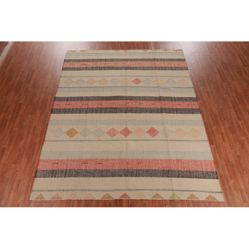 Vegetable Dye Contemporary Jute Kilim Turkish Area Rug 9x12