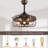 Caronni 48'' Retractable Blades Ceiling Fan with Remote Control and Light Kit Included-2037490188