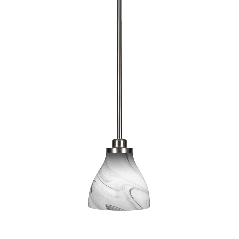 Mini-luminaire suspendu 1 lumière Odyssey, Nickel brossé, Tempête