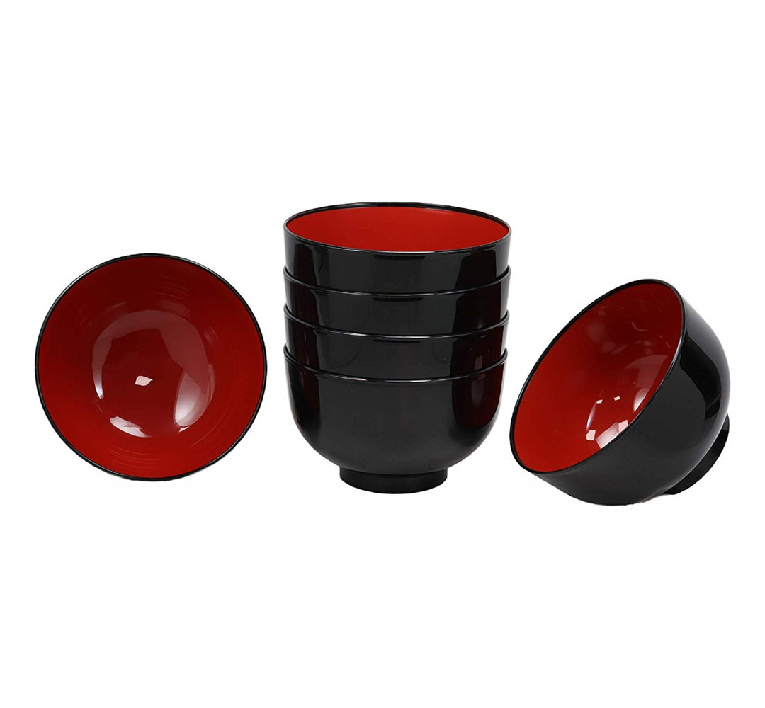 Zeveren 38 oz. Rice Bowl (Set of 6) World Menagerie