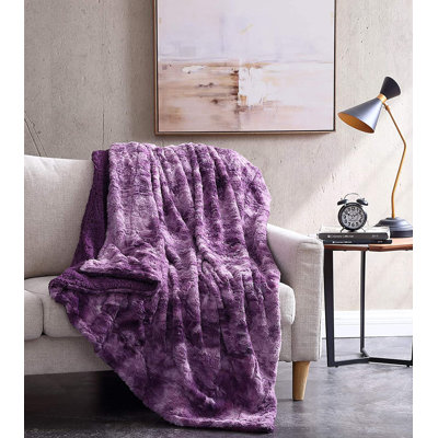 Soft and Cozy Fuzzy Wolf Faux Fur Sherpa Blanket