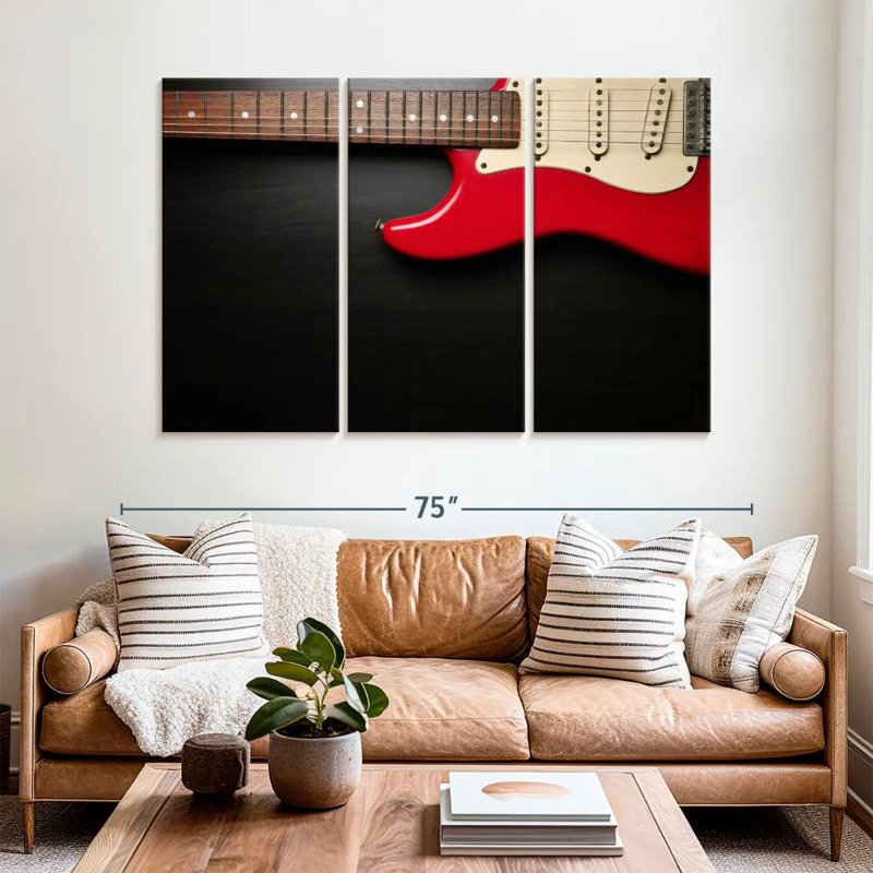 Guitare électrique Abarca Classic Red, H 42 po x l 65 po