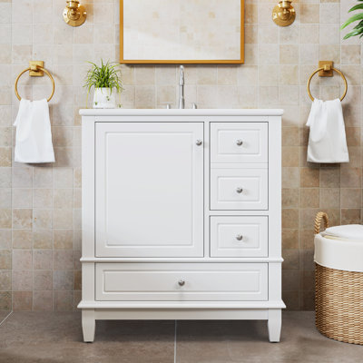 Gytha 30" Bathroom Vanity With Ceramic Sink