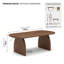 Table basse 47,24 po ovale avec placage en noyer