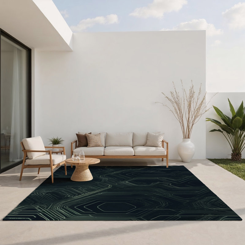 Tapis intérieur et extérieur Warp Glow, Rectangle 1 pi 6 po x 2 pi 6 po