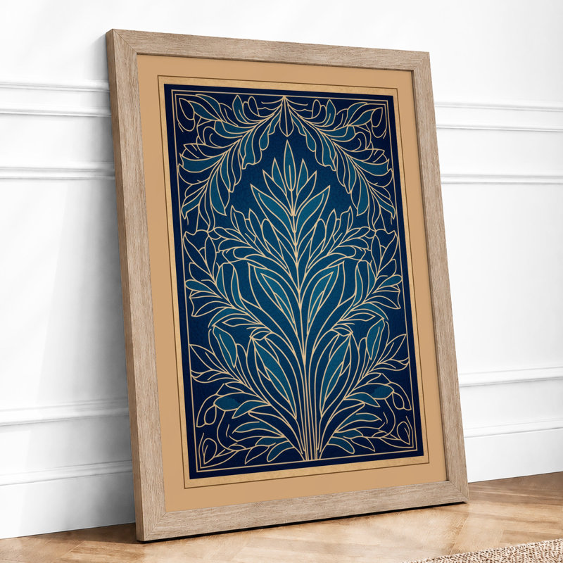 Symmetrical Frame Botanical - Print, Oak, A3 - 42.0 x 29.7 cm