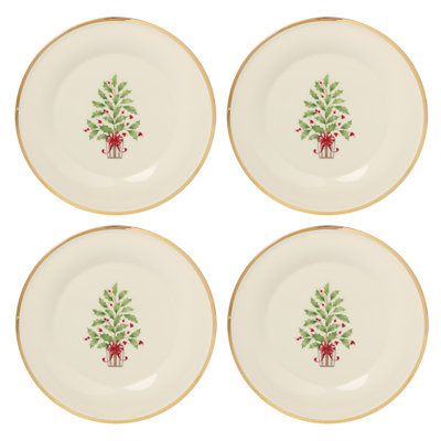 Holiday Tree Accent Plates, Set of 4