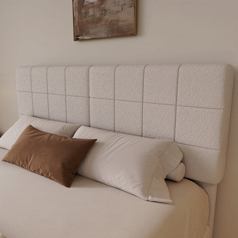 Lit, Boucle blanche flottant avec lumière, Grand lit