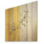 Feuilles vertes en minimalisme I - feuilles, art mural sur bois de pin naturel-577685206