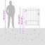 170 cm W Gate Fencing