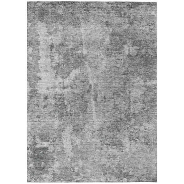 Washable Abstract Indoor / Outdoor Rug