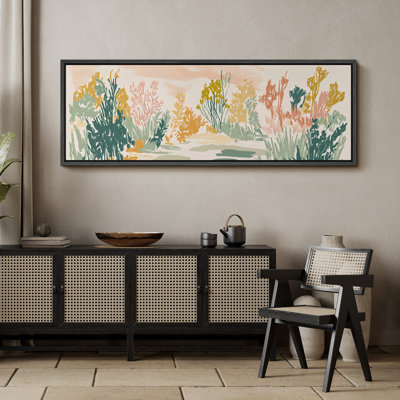 «Abstract Bright Multicolor Plants», impression sur toile encadrée surdimensionnée