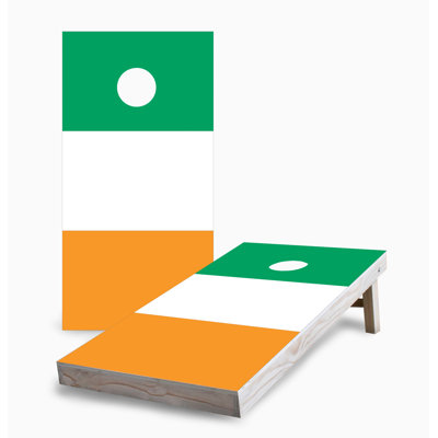 Irish Flag 2x4 Cornhole Board Set | Includes (2) Boards (8) Bags & Optional Accessories