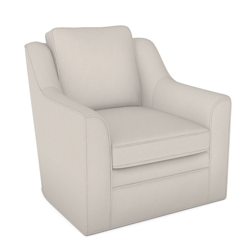 American Bungalow Nicholas Barrel Back Swivel Chair, Instant Parchment