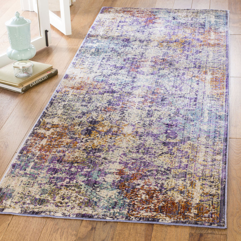 Tapis mauve / beige Mellie, Coureur 3' x 10'