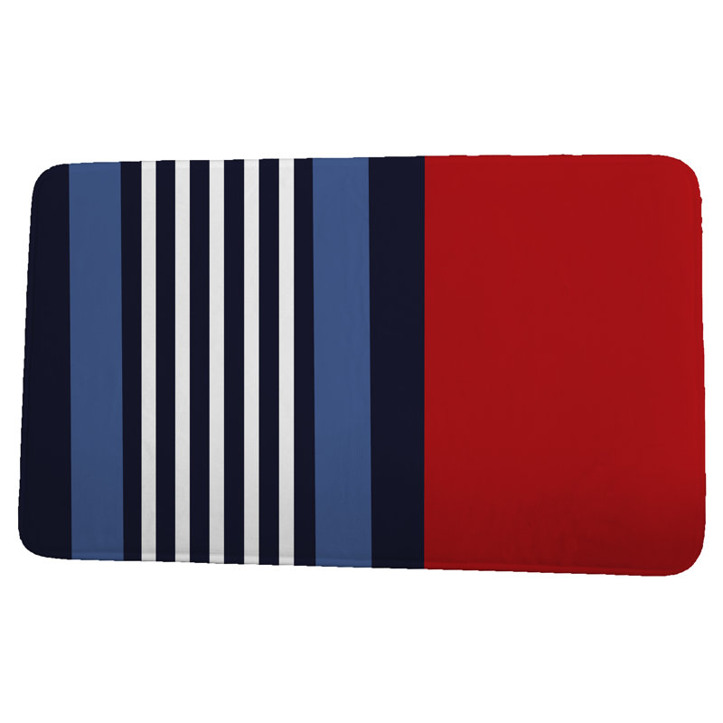 Tapis de bain Elena, l 17 po x L 24 po, Rouge