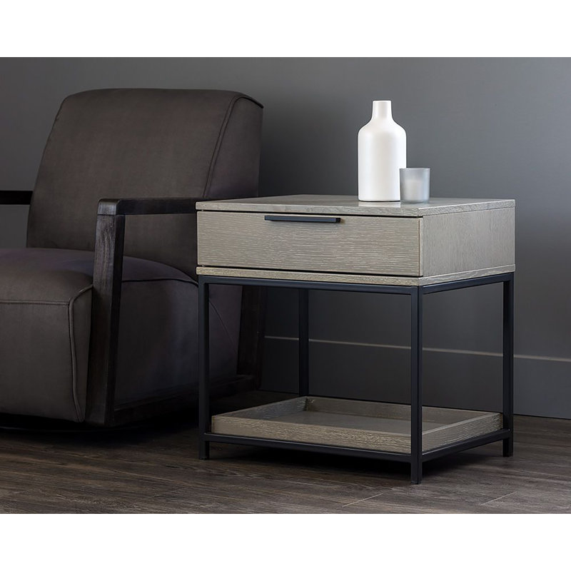 Rebel 1 - Drawer Nightstand, Taupe/Black